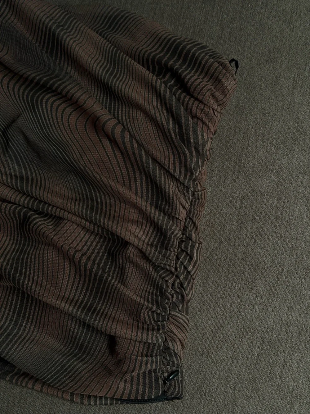 Zara Brown and Black Striped Strapless Top - Picture 2 of 5